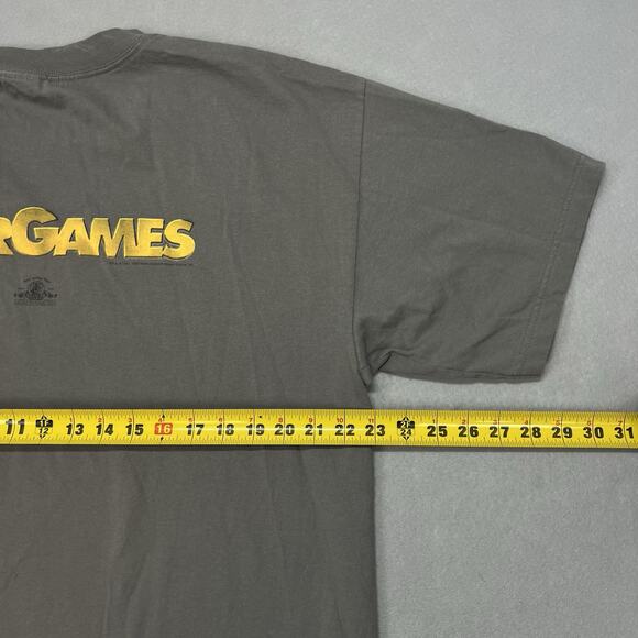Vintage WarGames Movie Shirt Mens XL Gray 1998 Video Game Release Promo - RARE - Picture 8 of 9